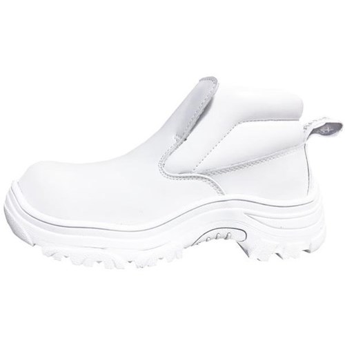 Paraflex Slip On Safety Boots White Sole Soft Collar Size 14 White