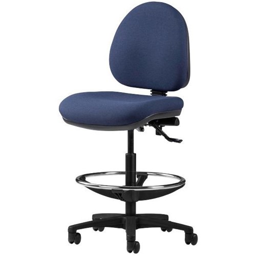 Logic Tech Mid Back 2 Lever High Lift Chair With Foot Ring Fabric/Navy