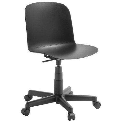 Adapt Visitor Chair 5 Star Swivel Base Black/Black