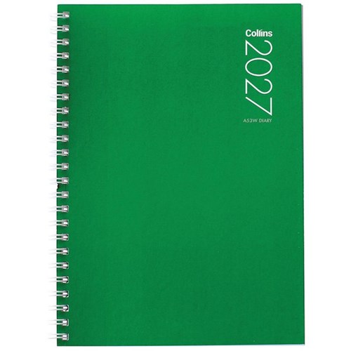 Collins A53 Wiro Diary A5 Week To View 2027 Assorted Colours