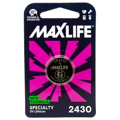 Maxlife CR2430 Lithium Battery 3V