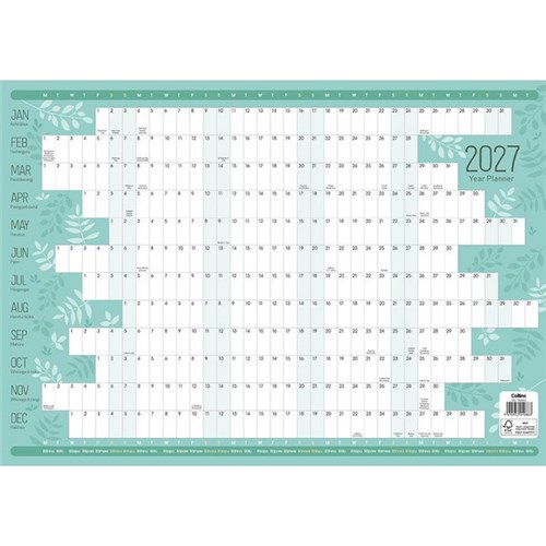Collins A2 Designer Bilingual Wall Planner 2027