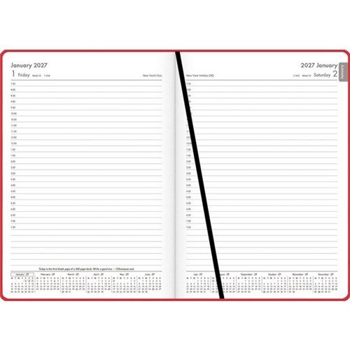 OfficeMax A51 1/2 Hour Appointment Diary A5 1 Day Per Page 2027 Green