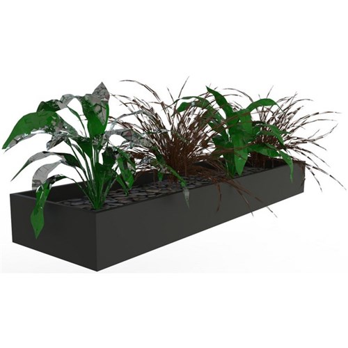 Proceed Planter Box Steel 900mm Black