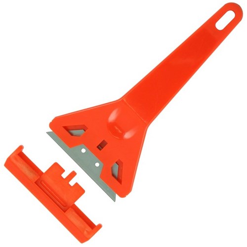 Plastic Window Scraper Red
