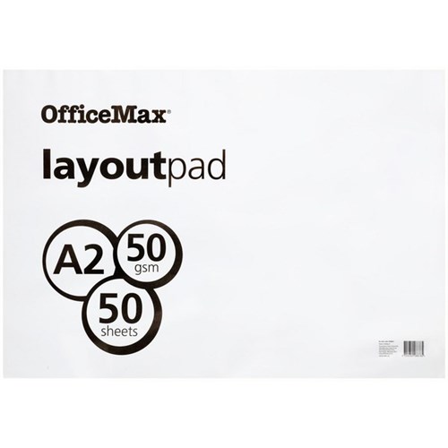OfficeMax A2 Layout Pad 50gsm 50 Leaves