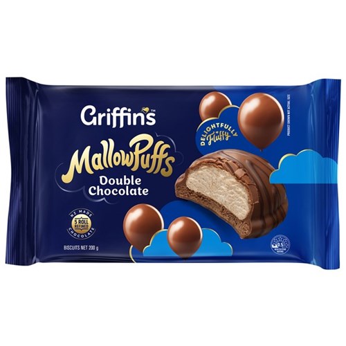 Griffin's MallowPuffs Biscuits Double Chocolate 200g