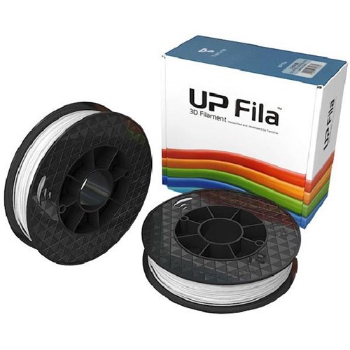 UP Fila ABS 3D Filament Spool 500g Matte White, Box of 2 Rolls