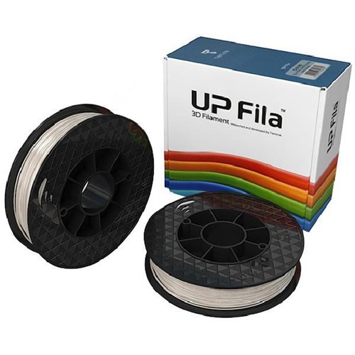 UP Fila Premium PLA 3D Filament Spool 500g Gloss Clear, Box of 2 Rolls