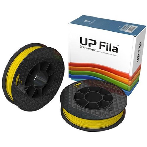 UP Fila ABS 3D Filament Spool 500g Matte Yellow, Box of 2 Rolls