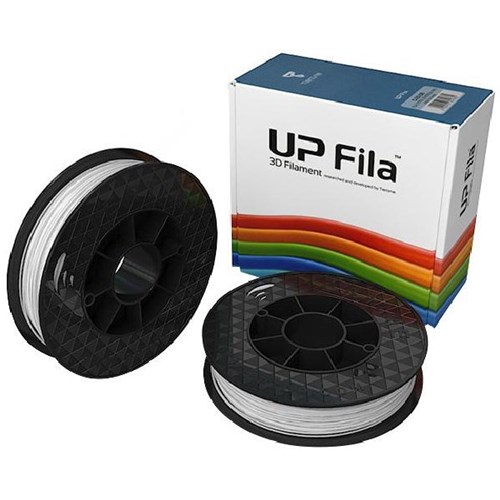 UP Fila Premium PLA 3D Filament Spool 500g Gloss White, Box of 2 Rolls