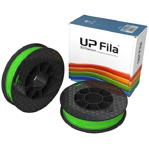UP Fila Premium PLA 3D Filament Spool 500g Gloss Green, Box of 2 Rolls