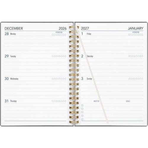 Collins A53 Diary A5 Week To View 2027 Romantic Floral