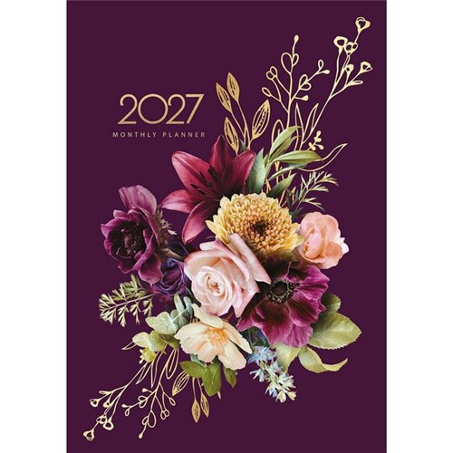 Collins A4 Diary Planner Month To View 2025 Bouquet