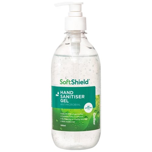 SoftShield Geller Hand Sanitiser Alcohol 500ml