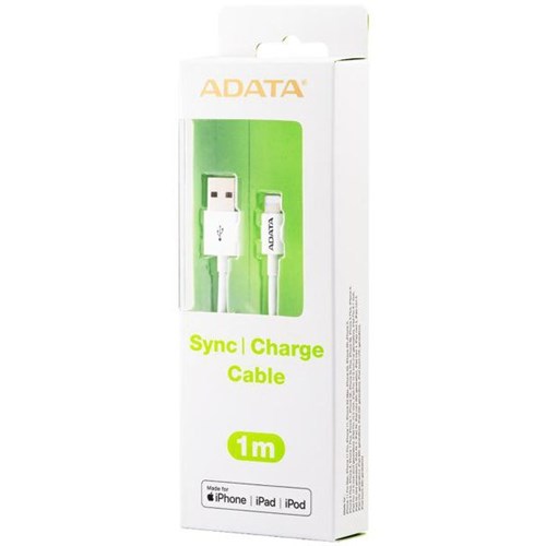 Adata Sync & Charge Lightning Cable Type USB-A 2.0 White 1m