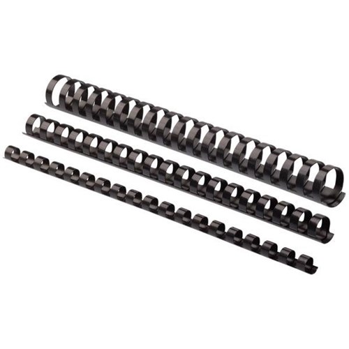 Fellowes 12mm Binding Coils 21 Ring Black, Box of 100