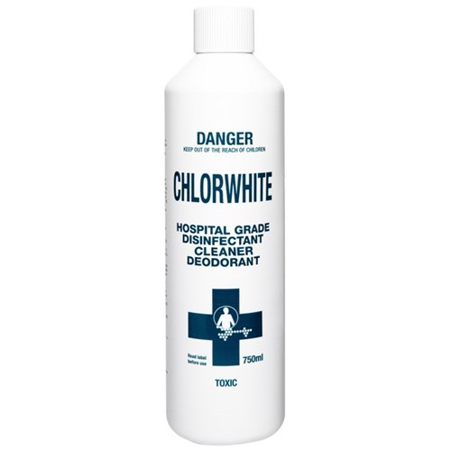 Ecolab Chlorwhite Bleach Sanitiser Cleaner 750ml, Carton of 12