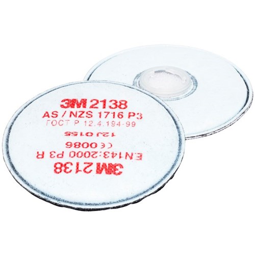3M™ GP2/GP3 Respirator Mask Filter 2138, Pack of 2