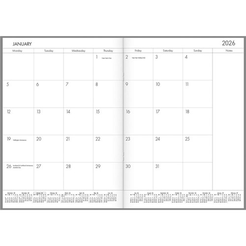 Collins Diary Planner A4 Month To View 2026 Bouquet