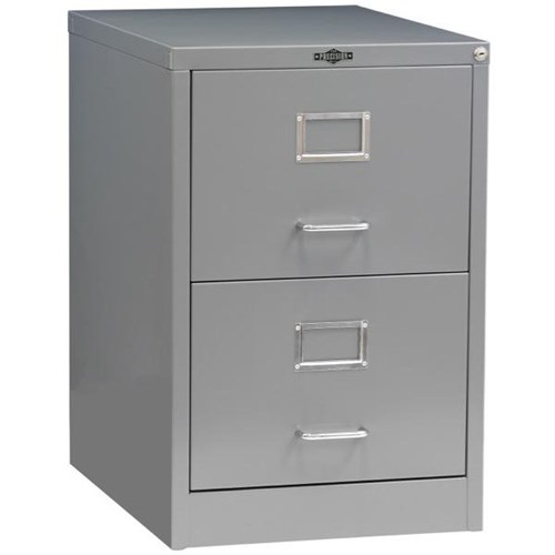 Precision Vintage Filing Cabinet 2 Drawer Gloss Grey