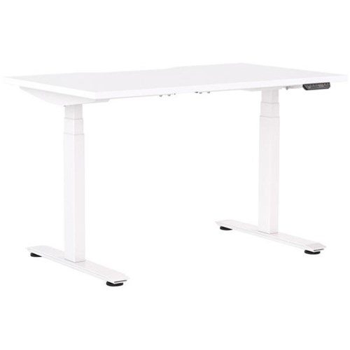 Klever Pro Electric Single User Height Adjustable Desk 1200mm Snowdrift/White