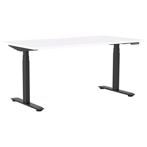 Klever Pro Electric Single User Height Adjustable Desk 1200mm Snowdrift/Black