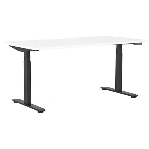 Klever Pro Electric Single User Height Adjustable Desk 1500mm Snowdrift/Black