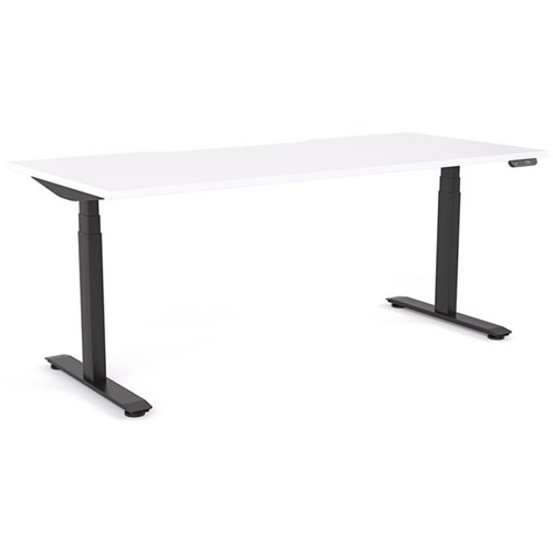 Klever Pro Electric Single User Height Adjustable Desk 1800mm Snowdrift/Black