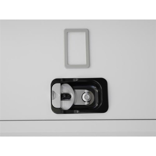 Precision Classic Locker 1 Tier Flush Latch Lock 375mm Silver Grey