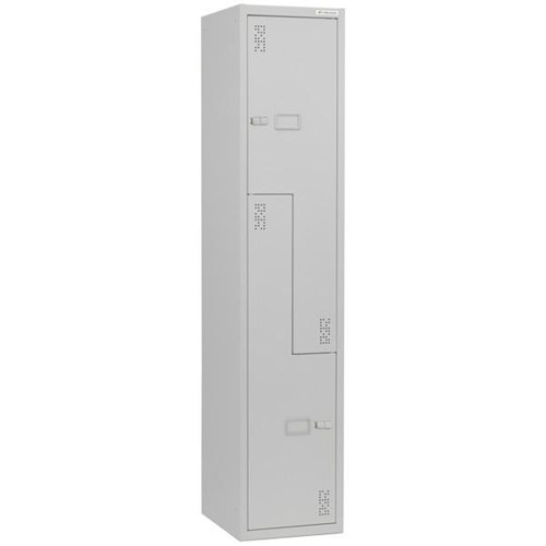 Precision Classic Locker 2 Step Latch Lock 375mm Silver Grey