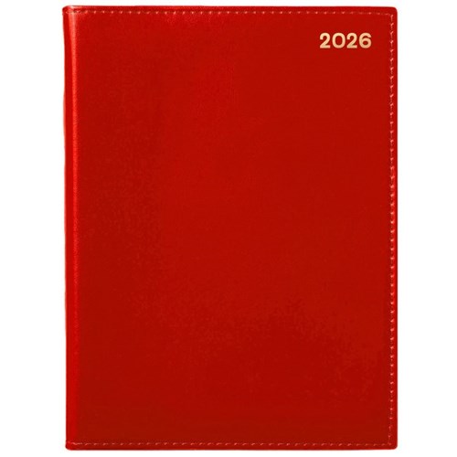 Winc A51 1/2 Hour Appointment Diary PVC A5 1 Day Per Page 2026 Red