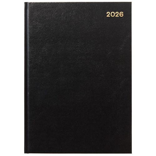 Winc A41 1/2 Hour Appointment Diary Recycled A4 1 Day Per Page 2026 Black
