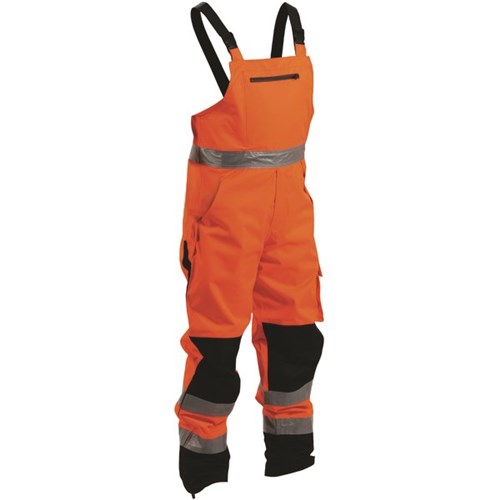 Bison Hi Vis Extreme BNOPO Bib Safety Trousers Medium Orange