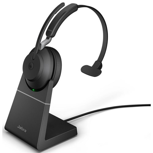 Jabra Evolve 2 65 MS USB-A Mono Headphone With Stand Black