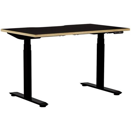Klever Pro Electric Single User Height Adjustable Desk 1200mm Black/Classic Oak/Black