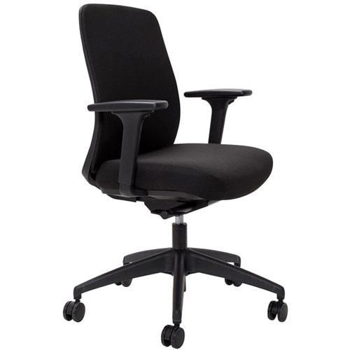 Buro Vela Task Chair Mid Back With Arms Black