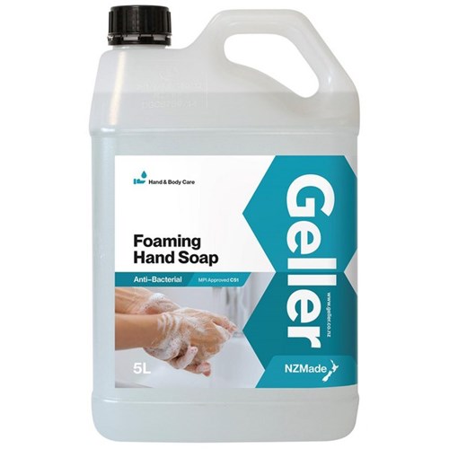 Geller Foaming Hand Wash Soap 5L, Carton of 3