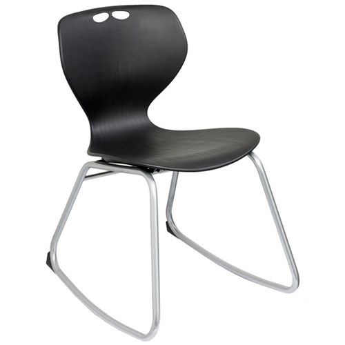 Mata Rocker Visitor Chair Sled Base Black