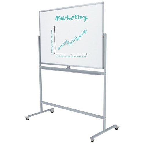 Boyd  Porcelain Pivoting Mobile Whiteboard Magnetic 1200 x 1200mm