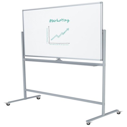 Boyd  Porcelain Pivoting Mobile Whiteboard Magnetic 1800 x 1200mm