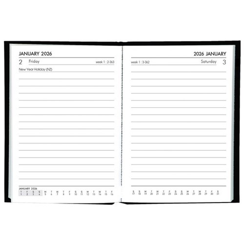 Collins A71 Pocket Diary 1 Day Per Page 2026 Black