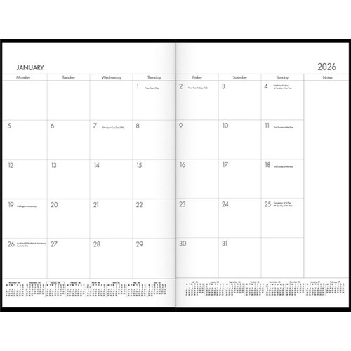 Collins A4 Monthly Planner Diary A4 Month To View 2026 Assorted Colours