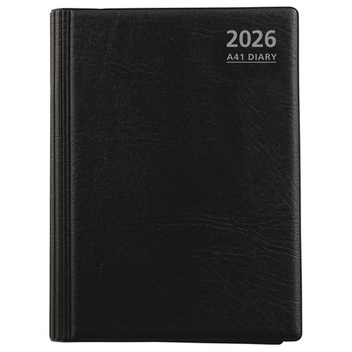 OfficeMax A41 1/2 Hour Appointments Executive Diary A4 1 Day Per Page 2026 Black