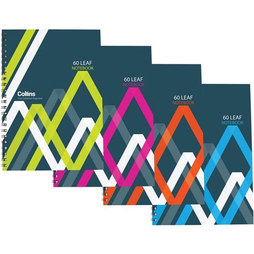 Collins A5 Spiral Notebook Assorted Colours 120 Pages
