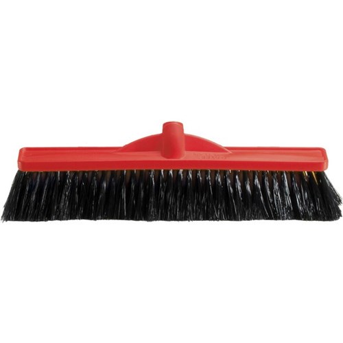 Oates Plastic Broom Head Medium Stiff 450mm Red
