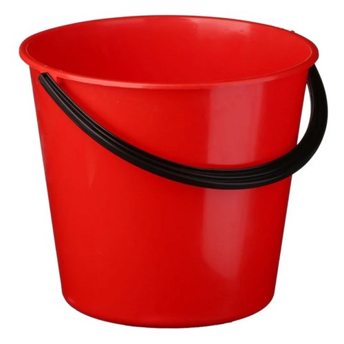 Plastic Bucket 9.6L Red