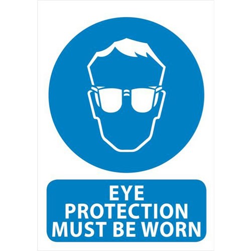 Eye Protection Must Be Worn Safety Sign 230x300mm