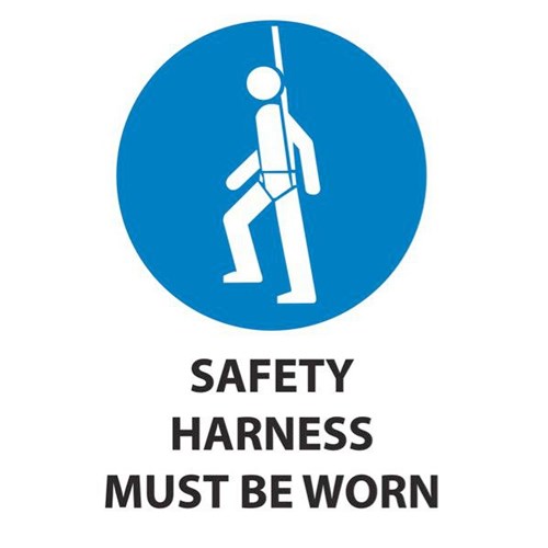 Safety Harness Must Be Worn Safety Sign 230x300mm