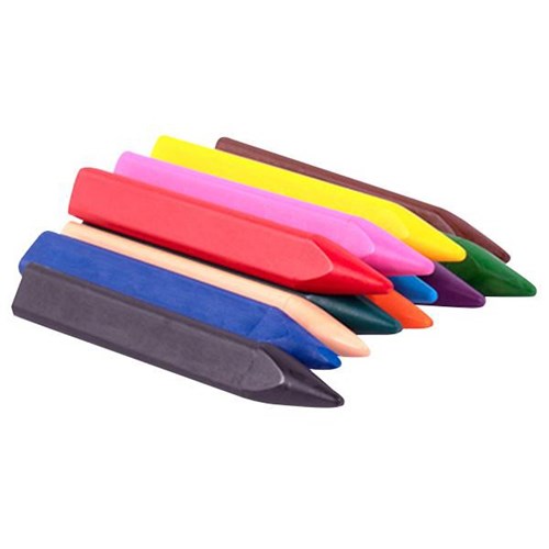 Jovi Triangular Crayons Assorted Colours, Pack of 12